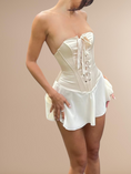 Load image into Gallery viewer, Strapless Corset Flutter Dress
