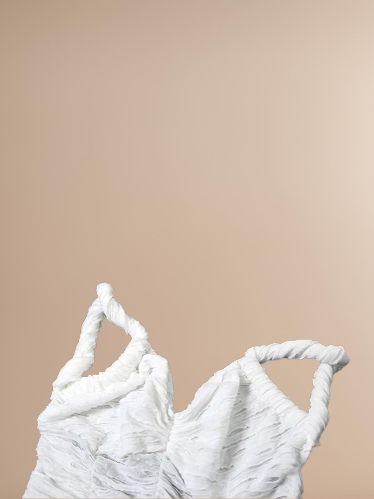 Asymmetrical Rolled Sleeve Tissue Dress