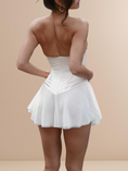 Load image into Gallery viewer, Strapless Corset Flutter Dress
